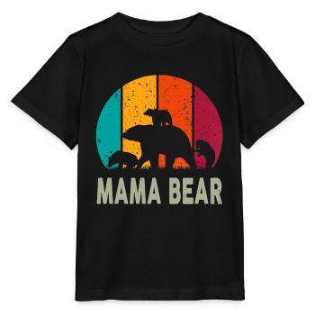 Mama Bear 3 Kids Funny Mother's Day Mother Gift - Stanley/Stella MINI CREATOR Kids’ T-Shirt - black - Front - Mikhail (115cm)