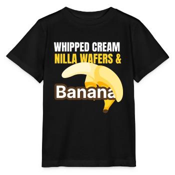 Whipped Cream Nilla And Wafer Baking Banana - Stanley/Stella MINI CREATOR Kids’ T-Shirt - black - Front - Mikhail (115cm)