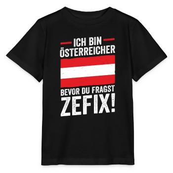 Österreicher Österreich - Stanley/Stella Kinder T-Shirt MINI CREATOR  - Schwarz - Vorne - Mikhail (115cm)