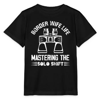 Border Wife Life Maîtriser The Solo Shift Frontier - T-shirt bio MINI CREATOR Stanley/Stella Enfant - noir - Devant - Mikhail (115cm)