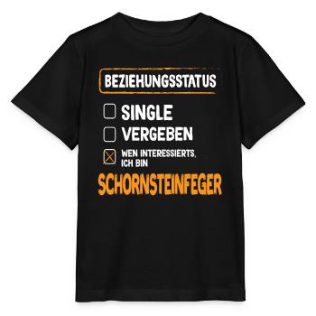 Schornsteinfeger Beziehungsstatus Kaminfeger - Stanley/Stella Kinder T-Shirt MINI CREATOR  - Schwarz - Vorne - Mikhail (115cm)