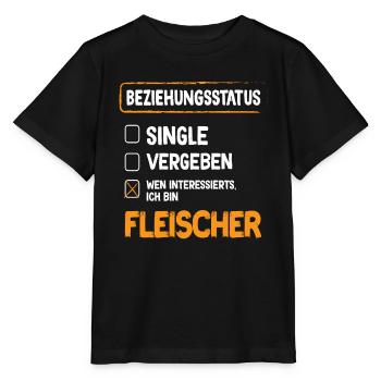 Fleischer Beziehungsstatus Fleischer Metzger - Stanley/Stella Kinder T-Shirt MINI CREATOR  - Schwarz - Vorne - Mikhail (115cm)