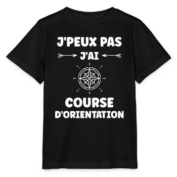 course d'orientation - T-shirt bio MINI CREATOR Stanley/Stella Enfant - noir - Devant - Mikhail (115cm)