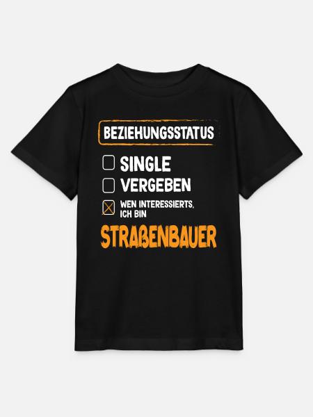 Straßenbauer Beziehungsstatus Straßenbau Beruf - Stanley/Stella Kinder T-Shirt MINI CREATOR  - Schwarz