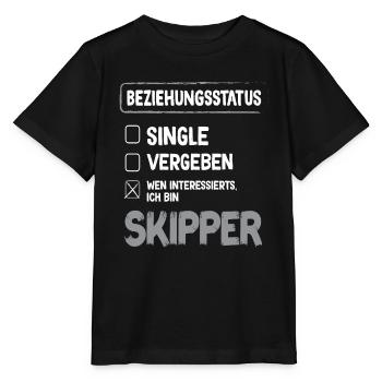 Skipper Relation Statut Skipper Voile Marin - T-shirt bio MINI CREATOR Stanley/Stella Enfant - noir - Devant - Mikhail (115cm)
