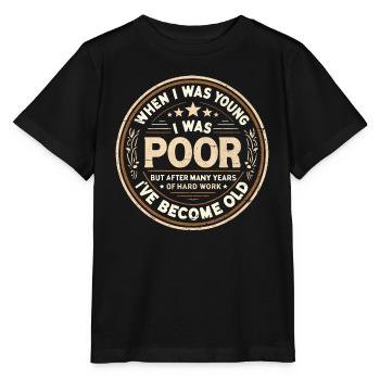 Quand j’étais jeune, j’étais pauvre - T-shirt bio MINI CREATOR Stanley/Stella Enfant - noir - Devant - Mikhail (115cm)