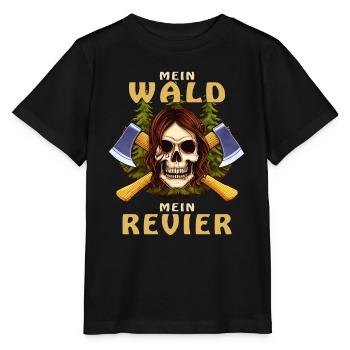 SKULL AXE MY FOREST MY TERRITORY - Stanley/Stella MINI CREATOR Kids’ T-Shirt - black - Front - Mikhail (115cm)