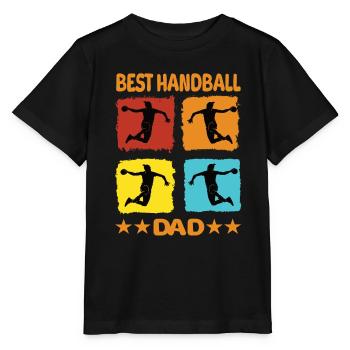 Meilleur père de handball - T-shirt bio MINI CREATOR Stanley/Stella Enfant - noir - Devant - Mikhail (115cm)