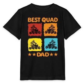 Meilleur père quadruple - T-shirt bio MINI CREATOR Stanley/Stella Enfant - noir - Devant - Mikhail (115cm)