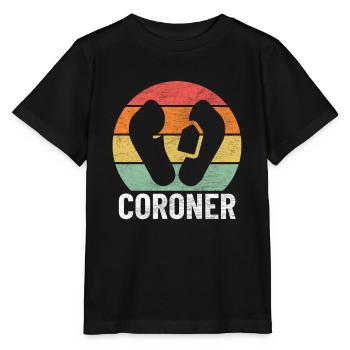 Coroner Retro Funny Forensic Deputy Coroner - Stanley/Stella MINI CREATOR Kids’ T-Shirt - black - Front - Mikhail (115cm)