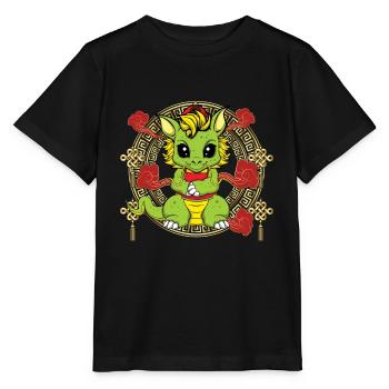 Chinesisches Neujahr des Drachen Chinesisch Lustig - Stanley/Stella Kinder T-Shirt MINI CREATOR  - Schwarz - Vorne - Mikhail (115cm)