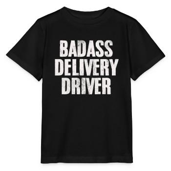Badass Delivery Driver Package Parcel Delivery - Stanley/Stella MINI CREATOR Kids’ T-Shirt - black - Front - Mikhail (115cm)