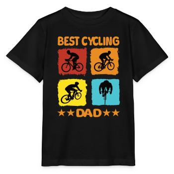 Meilleur père cycliste - T-shirt bio MINI CREATOR Stanley/Stella Enfant - noir - Devant - Mikhail (115cm)