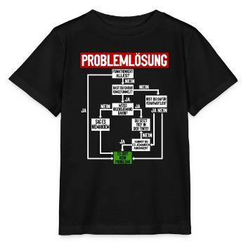 Résolution de problèmes Instructions humoristiques pour la vie quotidienne - T-shirt bio MINI CREATOR Stanley/Stella Enfant - noir - Devant - Mikhail (115cm)