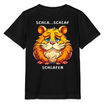 HAMSTER SCHLA... SLEEP SLEEP - Stanley/Stella MINI CREATOR Kids’ T-Shirt - black - Front - Mikhail (115cm)