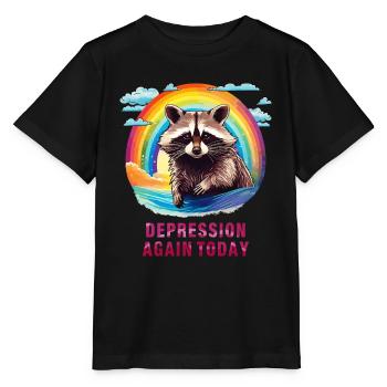 LA DÉPRESSION DU RATON LAVEUR À NOUVEAU AUJOURD’HUI - T-shirt bio MINI CREATOR Stanley/Stella Enfant - noir - Devant - Mikhail (115cm)