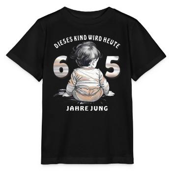 KIND 65. GEBURTSTAG - Stanley/Stella Kinder T-Shirt MINI CREATOR  - Schwarz - Vorne - Mikhail (115cm)