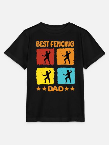 Best Fencing Dad - Stanley/Stella Kinder T-Shirt MINI CREATOR  - Schwarz