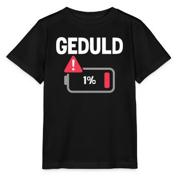 PATIENCE 1% Humorous patience limit in everyday life - Stanley/Stella MINI CREATOR Kids’ T-Shirt - black - Front - Mikhail (115cm)
