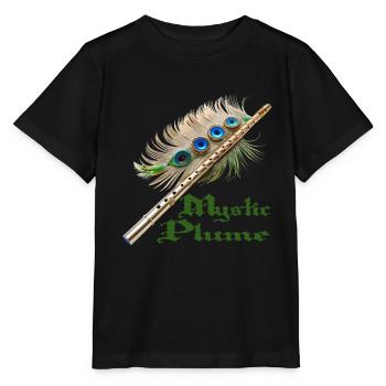 FLUTE FEATHER, MYSTIC PLUME - Stanley/Stella MINI CREATOR Kids’ T-Shirt - black - Front - Mikhail (115cm)