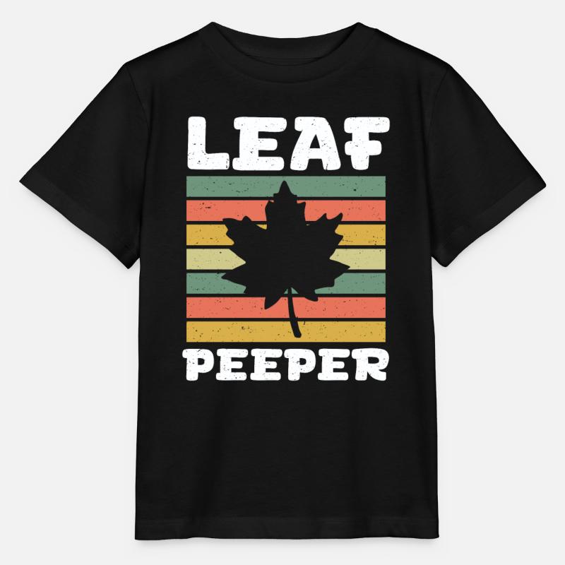 Leaf Peeper Rétro Vintage Feuillage Leaf Peeping - T-shirt bio MINI CREATOR Stanley/Stella Enfant - noir