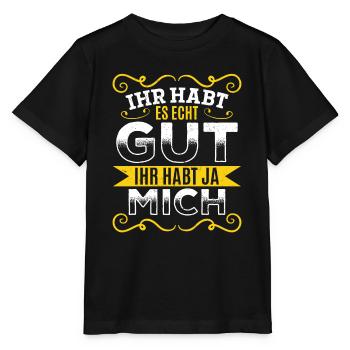 Tu l’as vraiment bien – tu m’as - T-shirt bio MINI CREATOR Stanley/Stella Enfant - noir - Devant - Mikhail (115cm)