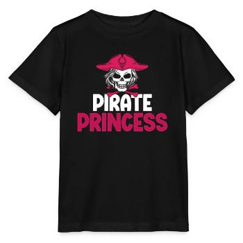 Pirate Princess Pirate Skull Cross Bones - Stanley/Stella MINI CREATOR Kids’ T-Shirt - black - Front - Mikhail (115cm)