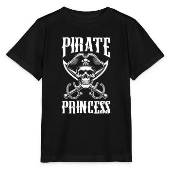 Pirate Princess Pirate Skull Cross Bones - Stanley/Stella MINI CREATOR Kids’ T-Shirt - black - Front - Mikhail (115cm)