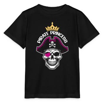 Pirate Princess Pirate Skull Cross Bones - Stanley/Stella MINI CREATOR Kids’ T-Shirt - black - Front - Mikhail (115cm)