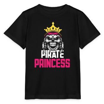 Pirate Princess Pirate Skull Cross Bones - Stanley/Stella MINI CREATOR Kids’ T-Shirt - black - Front - Mikhail (115cm)