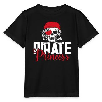 Pirate Princess Pirate Skull Cross Bones - Stanley/Stella MINI CREATOR Kids’ T-Shirt - black - Front - Mikhail (115cm)