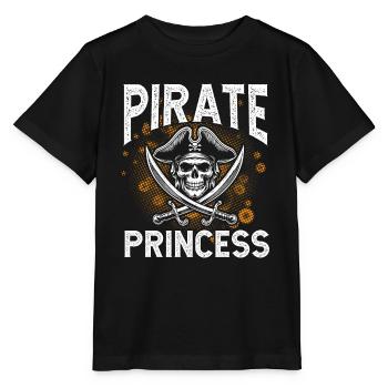 Pirate Princess Pirate Skull Cross Bones - Stanley/Stella MINI CREATOR Kids’ T-Shirt - black - Front - Mikhail (115cm)