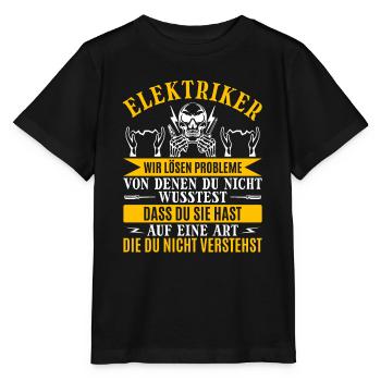 Électriciens Nous résolvons les problèmes – fierté et humour - T-shirt bio MINI CREATOR Stanley/Stella Enfant - noir - Devant - Mikhail (115cm)