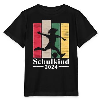 School Enrollment School Child 2024 Boy Soccer Gift - Stanley/Stella MINI CREATOR Kids’ T-Shirt - black - Front - Mikhail (115cm)