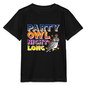 Night Owl Neon Birds Of Prey Nocturnal Bird Lover - Stanley/Stella MINI CREATOR Kids’ T-Shirt - black - Front - Mikhail (115cm)
