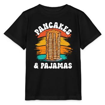 Pancake Breakfast Pancakes - Stanley/Stella MINI CREATOR Kids’ T-Shirt - black - Front - Mikhail (115cm)