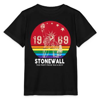 La première fierté était une émeute 1969 Stonewall LGBTQ - T-shirt bio MINI CREATOR Stanley/Stella Enfant - noir - Devant - Mikhail (115cm)