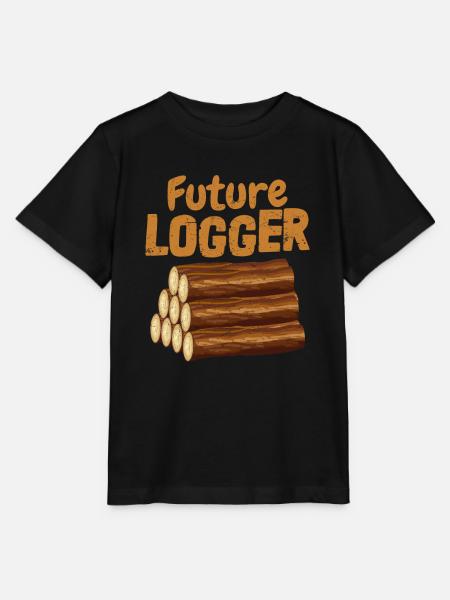 Future Logger Logging Lumberjack - Stanley/Stella Kinder T-Shirt MINI CREATOR - Schwarz