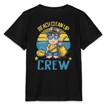 Badestrand & Meer plastikfrei gegen Verschmutzung - Stanley/Stella Kinder T-Shirt MINI CREATOR  - Schwarz - Vorne - Mikhail (115cm)