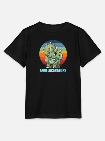 Anneloceratops Geschenkidee für Anne - Stanley/Stella Kinder T-Shirt MINI CREATOR  - Schwarz