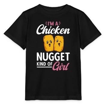 Chicken Nugget Liebhaber Chicken Nuggets - Stanley/Stella Kinder T-Shirt MINI CREATOR  - Schwarz - Vorne - Mikhail (115cm)