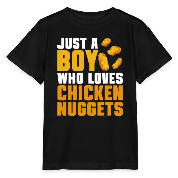 Chicken Nugget Liebhaber Chicken Nuggets - Stanley/Stella Kinder T-Shirt MINI CREATOR  - Schwarz - Vorne - Mikhail (115cm)
