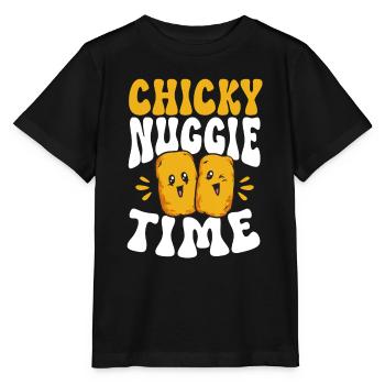 Chicken Nugget Liebhaber Chicken Nuggets - Stanley/Stella Kinder T-Shirt MINI CREATOR  - Schwarz - Vorne - Mikhail (115cm)