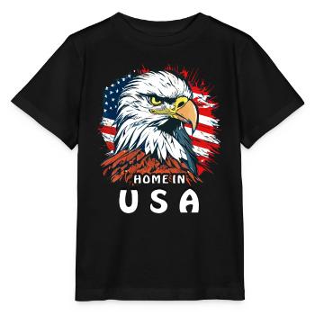 HABITAT DU PYGARGUE À QUEUE BLANCHE AUX ÉTATS-UNIS - T-shirt bio MINI CREATOR Stanley/Stella Enfant - noir - Devant - Mikhail (115cm)