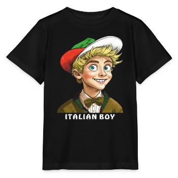 BOY ITALY ITALIAN BOY - Stanley/Stella MINI CREATOR Kids’ T-Shirt - black - Front - Mikhail (115cm)