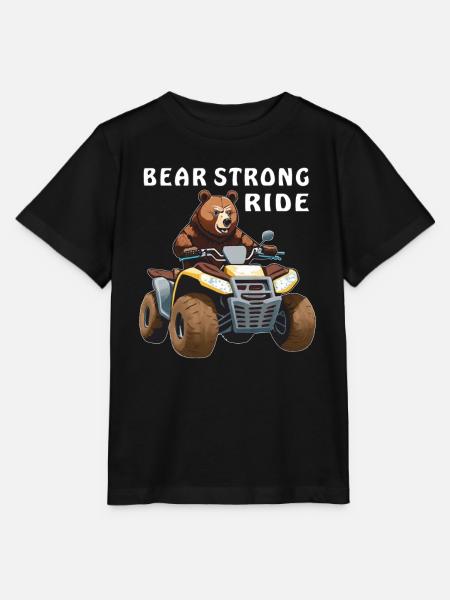 QUAD BEAR STRONG RIDE - Stanley/Stella Kinder T-Shirt MINI CREATOR - Schwarz