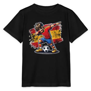 Dabbing Fußballspieler Dabbender Junge - Stanley/Stella Kinder T-Shirt MINI CREATOR  - Schwarz - Vorne - Mikhail (115cm)