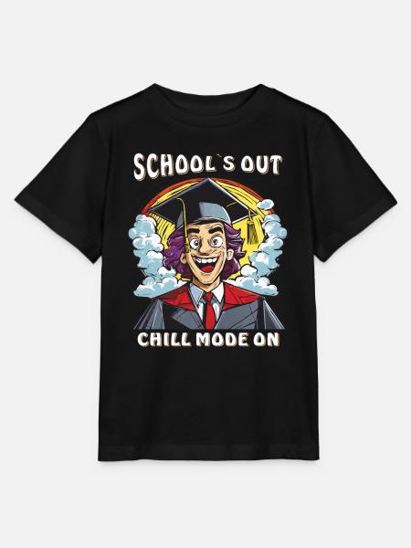 SCHOOL`S OUT CHILL MODE ON - Stanley/Stella Kinder T-Shirt MINI CREATOR - Schwarz