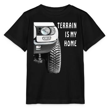 AUTO TERRAIN IS MY HOME - Stanley/Stella MINI CREATOR Kids’ T-Shirt - black - Front - Mikhail (115cm)