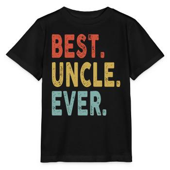 Vintage Meilleur Oncle Couleurs Rétro Meilleur Oncle Jamais - T-shirt bio MINI CREATOR Stanley/Stella Enfant - noir - Devant - Mikhail (115cm)